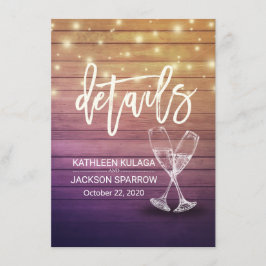 結婚ズ詳細情報シャンパングラスウッド エンクロージャーカード