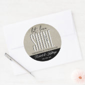 結婚ズ/アニバーサリーMoonshineラパーソナライズされたベル ラウンドシール (封筒)