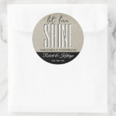 結婚ズ/アニバーサリーMoonshineラパーソナライズされたベル ラウンドシール (バッグ)