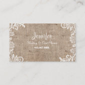 結婚ズ&イベントプランナー/バーラップ&レース 名刺 (正面)