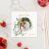 結婚ズ，ブライダルシャワーフォトカスタムナプキンス スタンダードカクテルナプキン (インサイチュ)