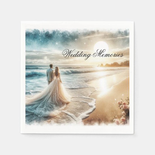 結婚ズ・メモリーズ・ゲストブック スタンダードカクテルナプキン (正面)