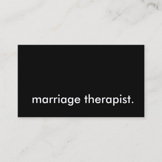 結婚セラピスト。 名刺 (正面)