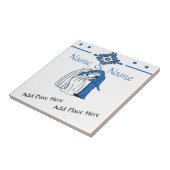 結婚タイル、オランダルック、パーソナライズ タイル (側面)