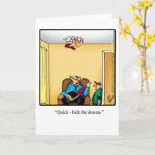 結婚ダイエットユーモアあいさつカード「斑点」 カード (黄色い花)