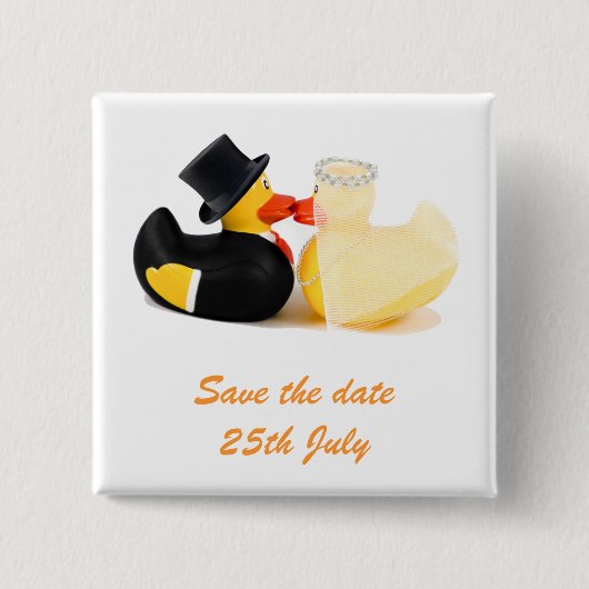結婚ダック2...バッジ 缶バッジ (正面)
