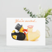 結婚ダック - 結婚式招待状 招待状 (スタンド正面)