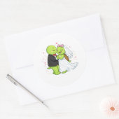 結婚ダンス ラウンドシール (封筒)
