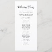 結婚チャーム |白黒の書道 プログラム (裏面)