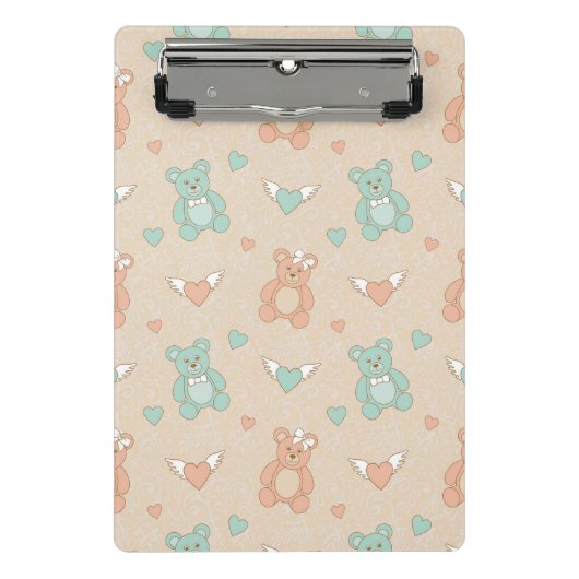 結婚テディ ミニクリップボード (正面)