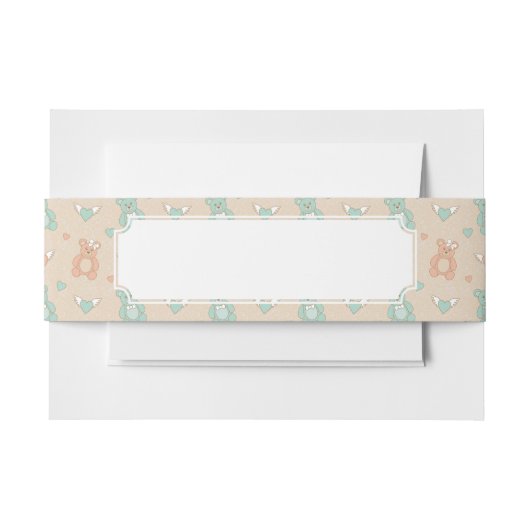 結婚テディ 招待状ベリーバンド (正面例)