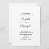 結婚テンプレート1b 招待状 (正面/裏面)