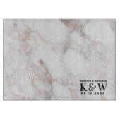 結婚テーマバラ-金ゴールドフェイク大理石 カッティングボード (正面)