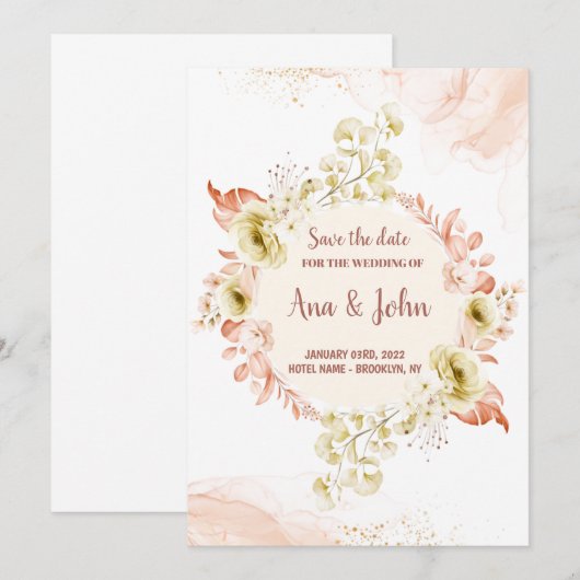 結婚デザイン 招待状 (正面/裏面)