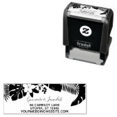 結婚トロピカルパ葉ームモダン差出人住所 セルフインキングスタンプ (インサイチュ)