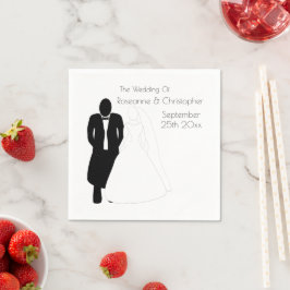 結婚ナプキンス新郎新婦 スタンダードカクテルナプキン