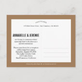 結婚ニュース結婚発表 – タン 案内ポストカード (裏面)