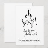 結婚ハッシュタグ ゴールド お手頃 書道看板 (正面/裏面)