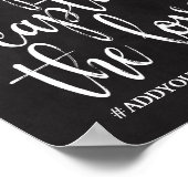 結婚ハッシュタグ 黒板風サイン 8x10 ポスター (角)