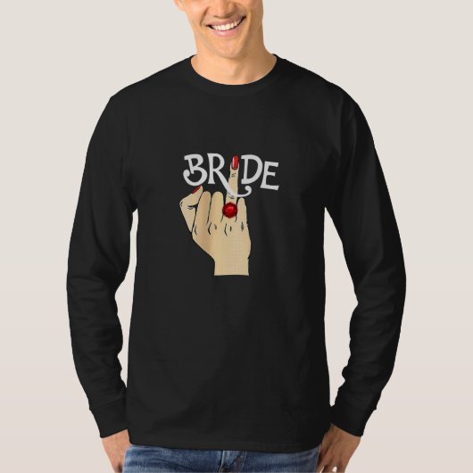 結婚ハネムーンバチェラーエット リング 婚約者  Tシャツ (正面)