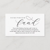 結婚ハネムーン基金モダンミニマル エンクロージャーカード (正面)