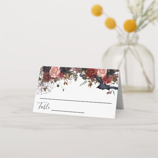 結婚ハロウィン秋フローラ プレイスカード (正面)