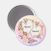 結婚ハート磁石 マグネット (正面/裏面)