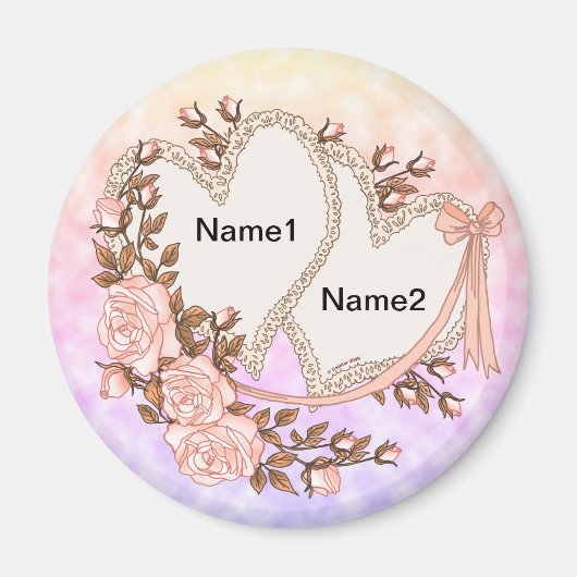 結婚ハート磁石 マグネット (正面)