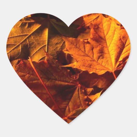 結婚ハート紅葉結婚式招待状 ハートシール (正面)