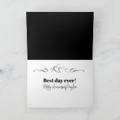 結婚バブルハートの日付 カード (内部)