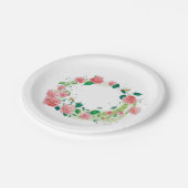 結婚バラとハチとのプレート ペーパープレート (アングル)