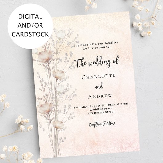 結婚バラ金ゴールド赤面 招待状