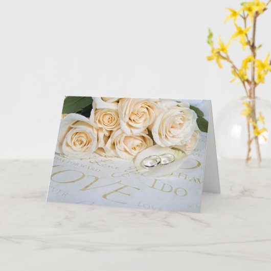 結婚バラ カード (黄色い花)