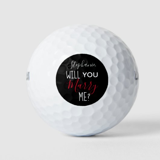 結婚パーソナライズされたの申し出を持って来てくれ ゴルフボール (正面)