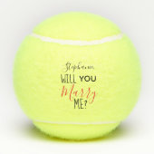 結婚パーソナライズされたの申し出を持って来てくれ テニスボール (裏面)