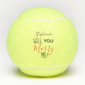 結婚パーソナライズされたの申し出を持って来てくれ テニスボール (正面)