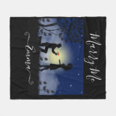 結婚パーソナライズされたの申し込み フリースブランケット (正面(横))