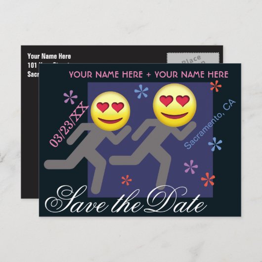 結婚パーソナライズされたの3月の日付を保存 案内ポストカード (正面/裏面)