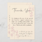 結婚パーソナライズされたサンキューカードユニークデザイン サンキューカード (正面/裏面)
