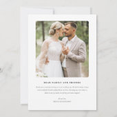 結婚パーソナライズされた写真コラージュモダン サンキューカード (裏面)