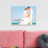 結婚パーソナライズされた写真集 キャンバスプリント (インサイチュ (リビング))