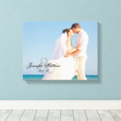 結婚パーソナライズされた写真集 キャンバスプリント (インサイチュ (ウッドフロア))