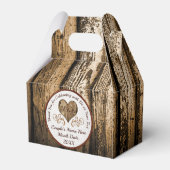 結婚パーソナライズされた式素朴パーティー フェイバーボックス (裏面サイド)