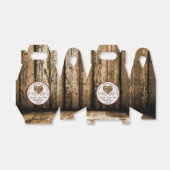 結婚パーソナライズされた式素朴パーティー フェイバーボックス (折り畳みなし)