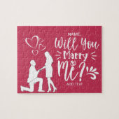 結婚パーソナライズされた提案ジグソーパズル ジグソーパズル (横)