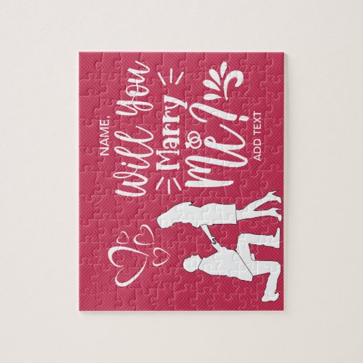 結婚パーソナライズされた提案ジグソーパズル ジグソーパズル (縦)