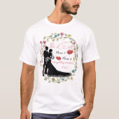 結婚パーソナライズされた日を保存する Tシャツ (正面)