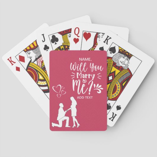 結婚パーソナライズされた申し込みトランプ トランプ (裏面)