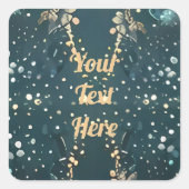 結婚パーソナライズされた紙吹雪 スクエアシール (正面)