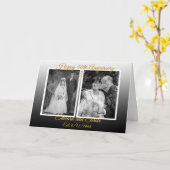 結婚パーソナライズされた50周年記念カード カード (黄色い花)